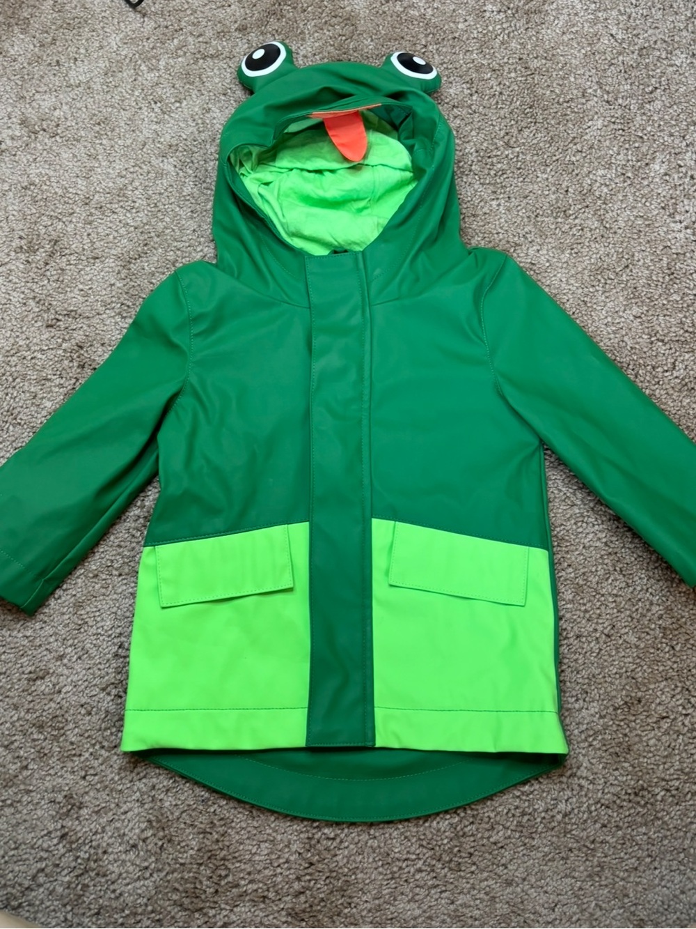 Kids Cat & Jack Frog Rain Coat 18 months